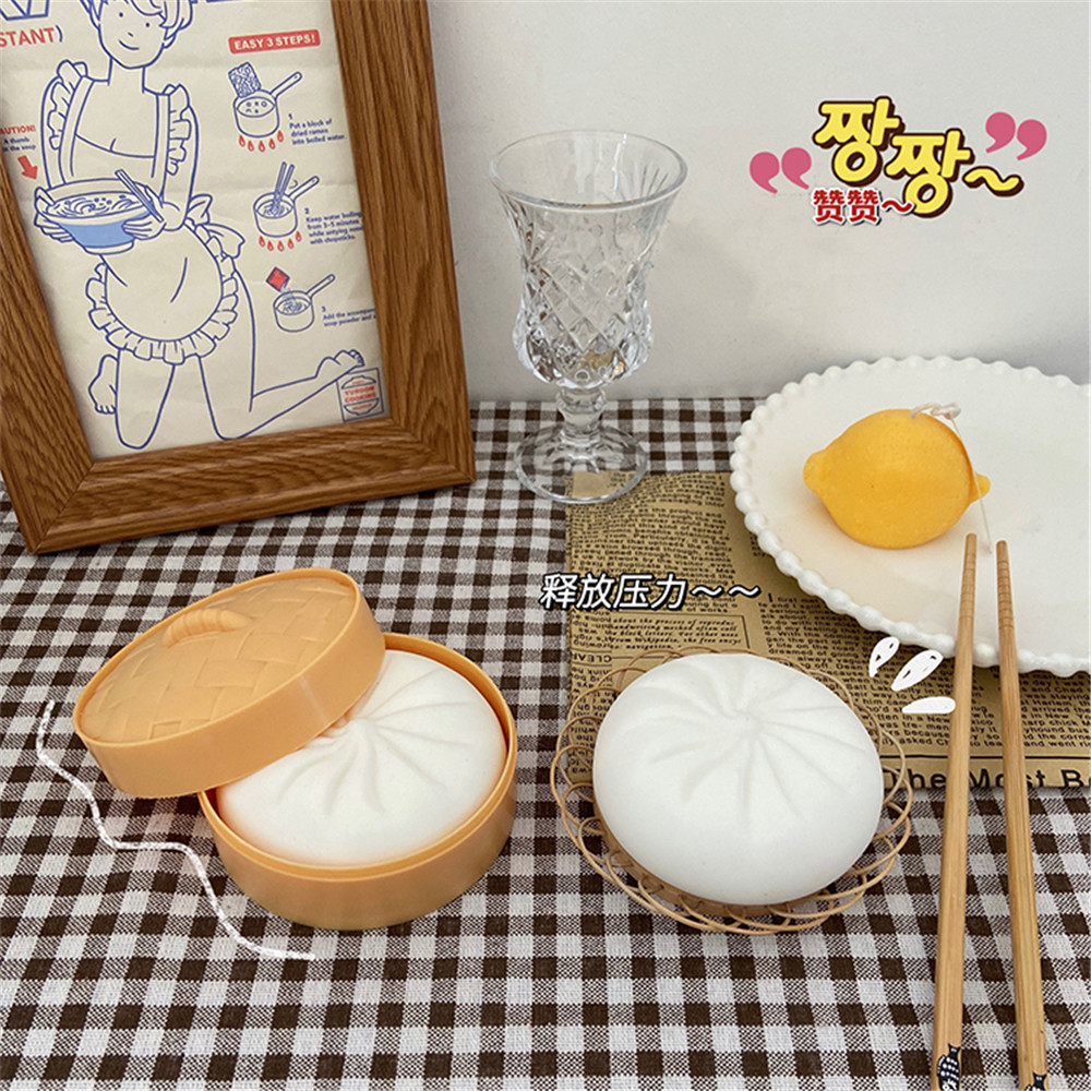 Đồ Chơi Nắn Bóp Đàn Hồi Giảm Căng Thẳng Hình Bánh Bao
