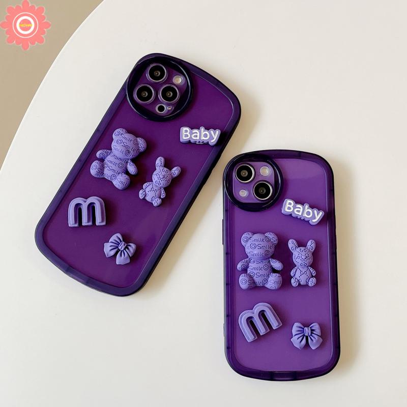 Ốp Điện Thoại TPU Mềm Chống Sốc Hình Gấu 3D Cho IPhone 11 13 12 Pro Max 7 8 6 6s Plus XR X XS Max SE 2020 13Pro Max