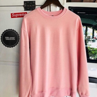 Áo Sweater Tay Dài Trơn Basic kèm ảnh thật ở cuối