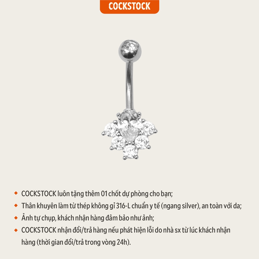 Khuyên rốn Mandala Diamond CockStock