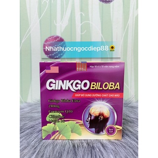 Ginkgo Biloba 240mg bổ sung dưỡng chất cho não(hộp 100v)