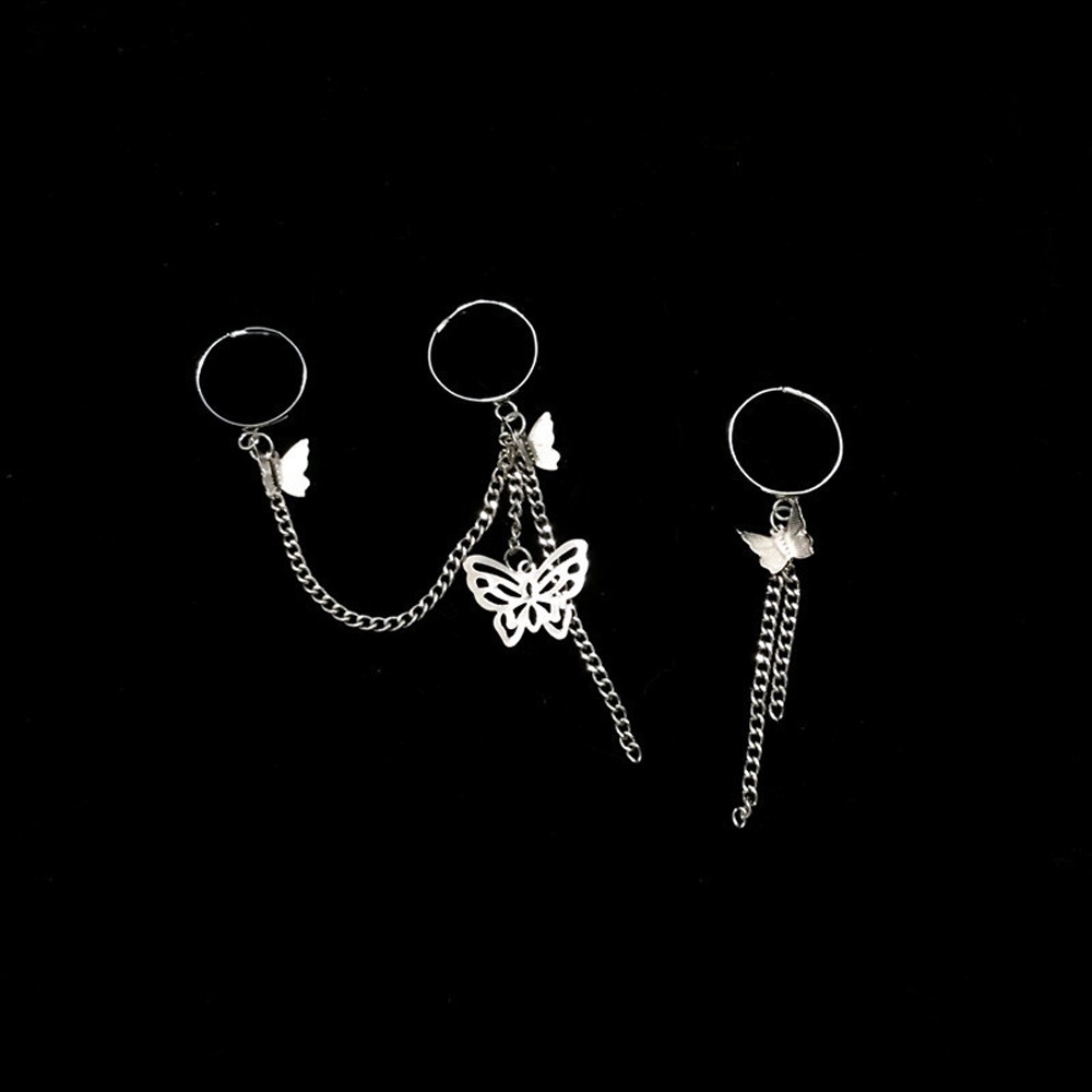 Epoch Nhẫn Đeo Ngón Tay Hình Bướm Nhiều Lớp Sáng Tạo Cá Tính Dành Cho Nam Và Nữ