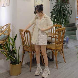 Sơ mi thô cộc tay Bazic one