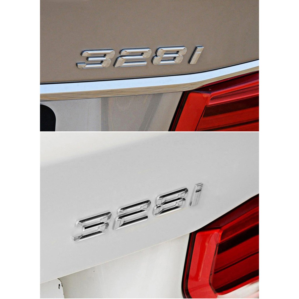 Miếng Dán Kim Loại Trang Trí Đuôi Xe Hơi BMW Alphanumeric 220i 225i 228i 230i 235i 240i 323i 325i 328i 330i 335i 340i