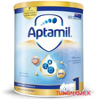 Sữa bột  APTAMIL NewZealand số 1, lon thiếc 900g