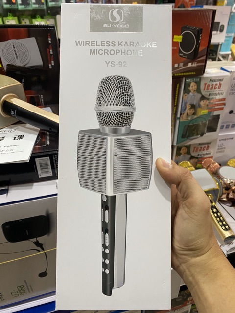 Mic hát karaoke kèm loa bluetooth YS 92 -HOT NHẤT 2019- KHÔNG HAY HOÀN TIỀN