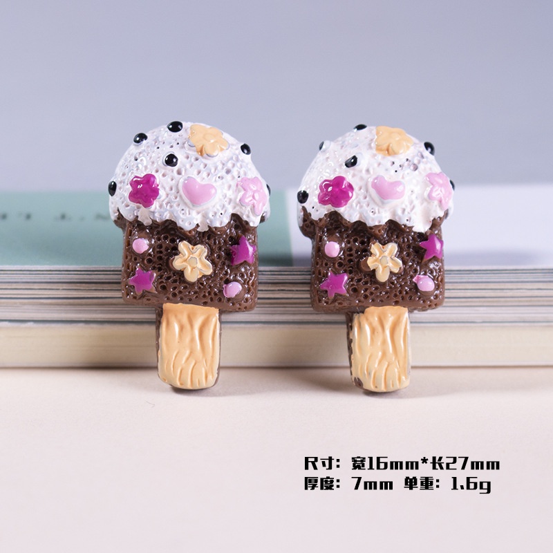 5 mô hình bánh donut giả màu tối dùng để trang trí ốp điện thoại tiện lợi