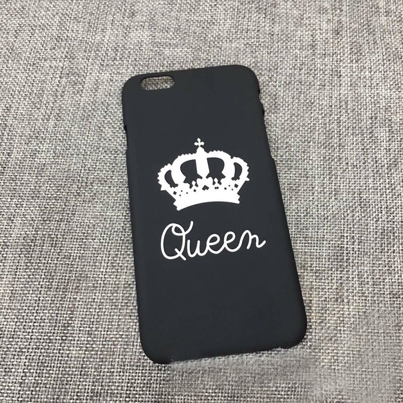 Ốp điện thoại in chữ King/Queen dành cho iPhone 5 6 6S 7 8 Plus