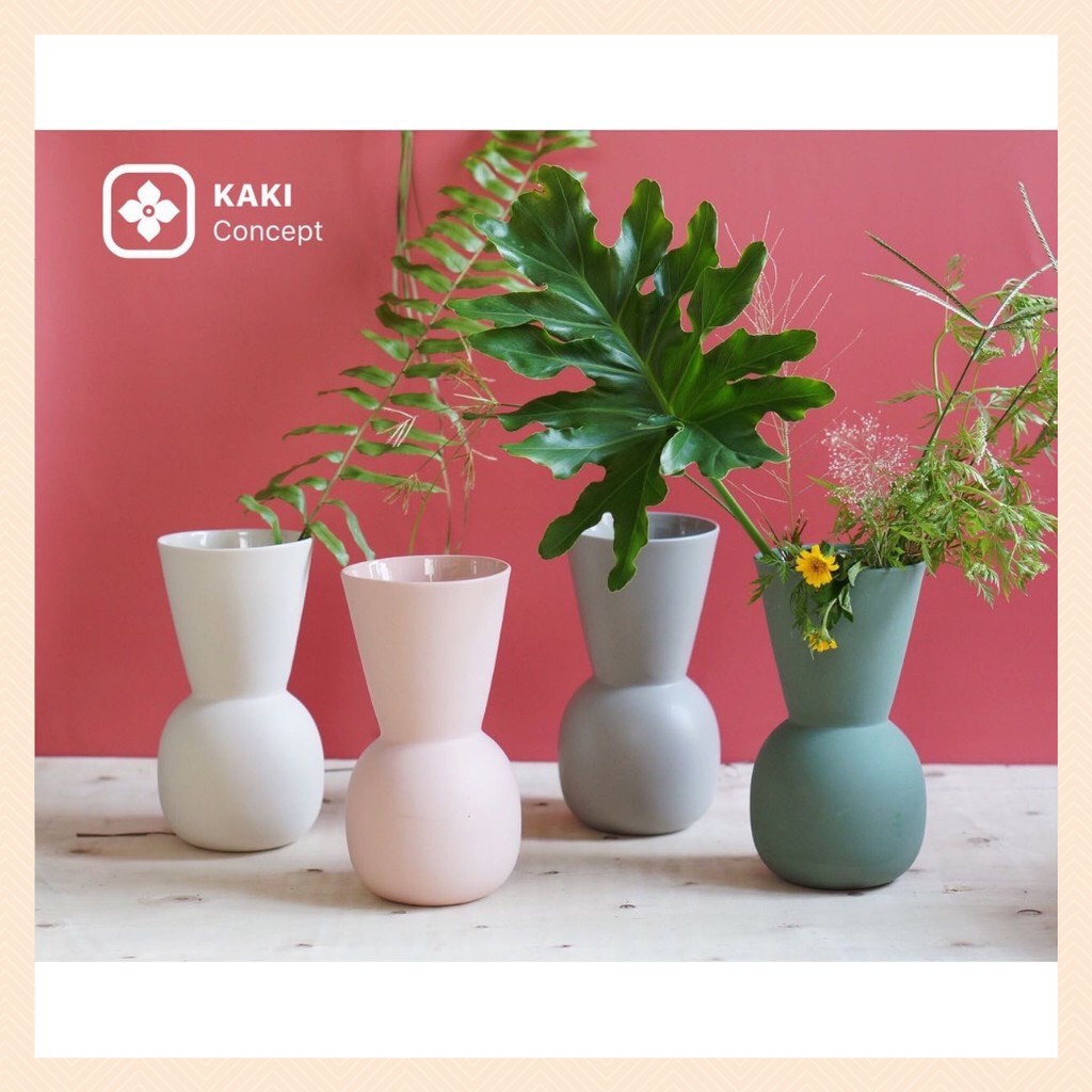 Bình hoa miệng loe trang trí phòng khách KAKI Concept