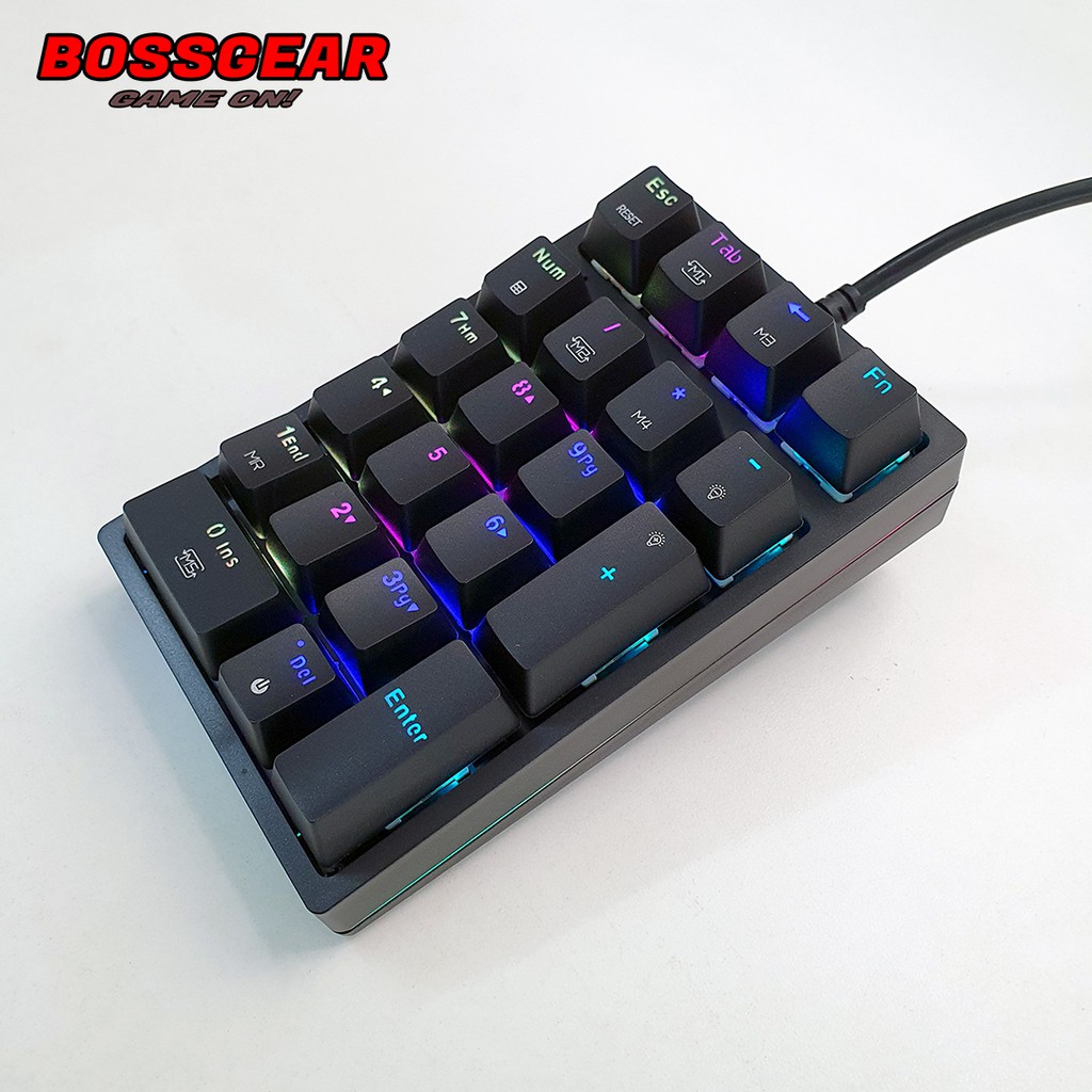 Bàn phím cơ Numpad Motospeed CK24 RGB (Blue/Red Outemu,LED RGB,24 phím)