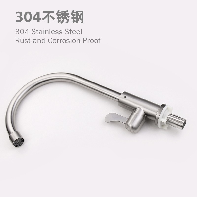 Vòi Nước Bằng Thép Không Gỉ 304 Xoay 360 Độ