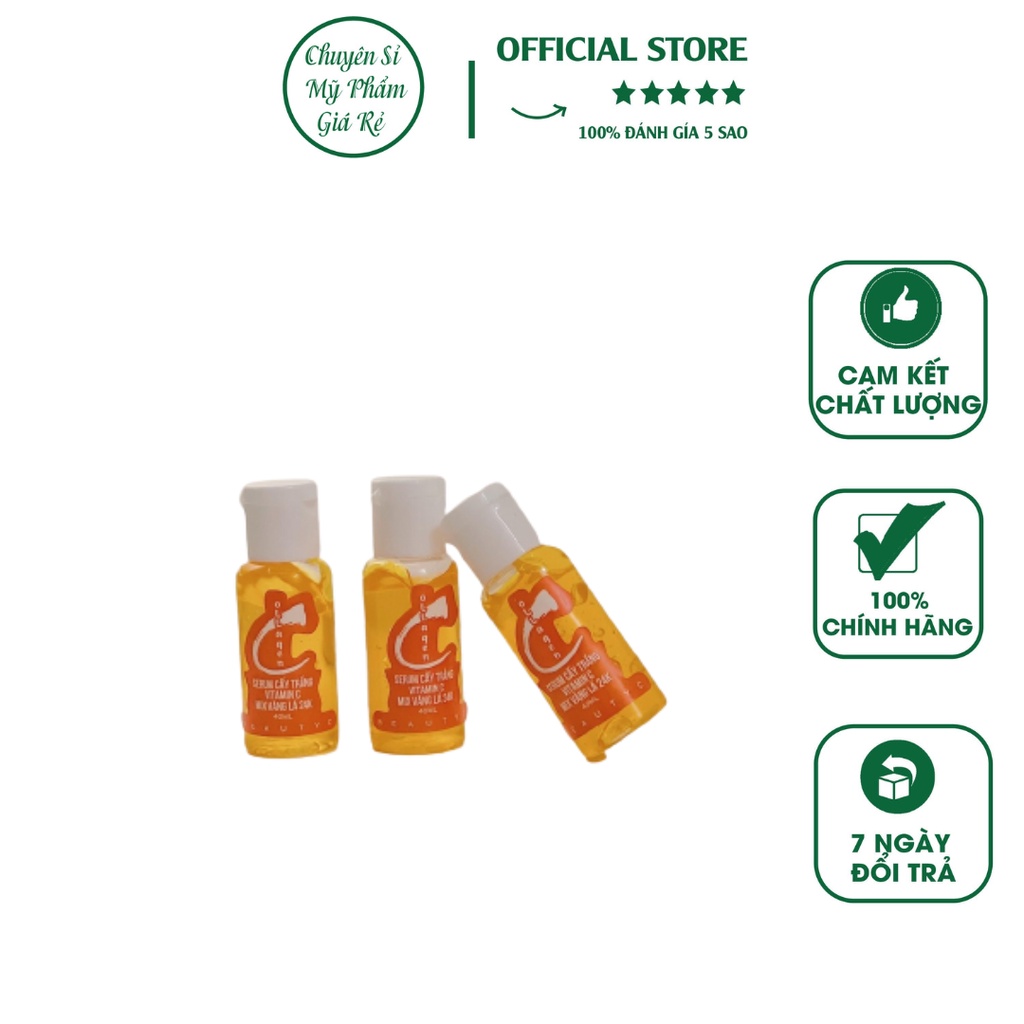 Serum Vitamin C Cấy Trắng Mix Vàng Lá 24k