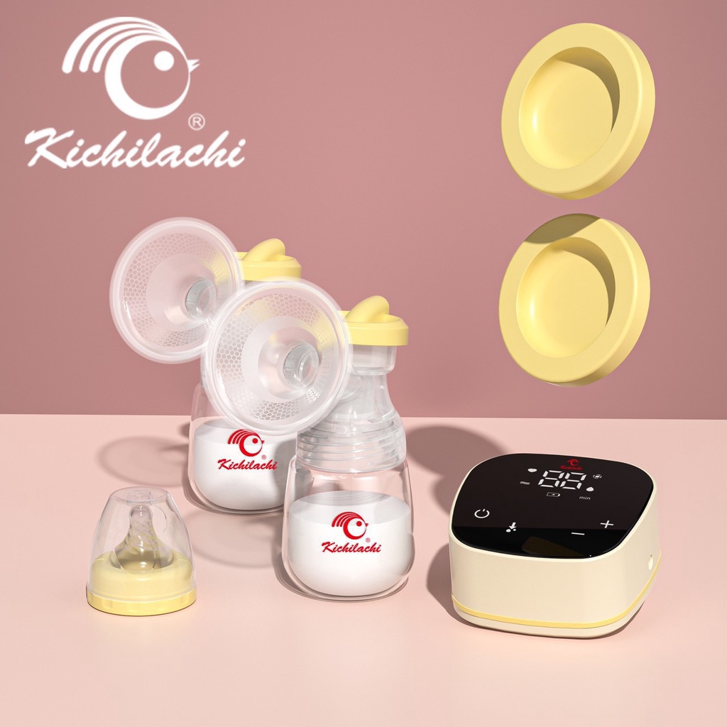 Máy hút sữa điện đôi Kichilachi Nhật Bản 5 chức năng (Kích sữa, hút sữa, massage, đếm giờ, mô phỏng) cho mẹ và bé