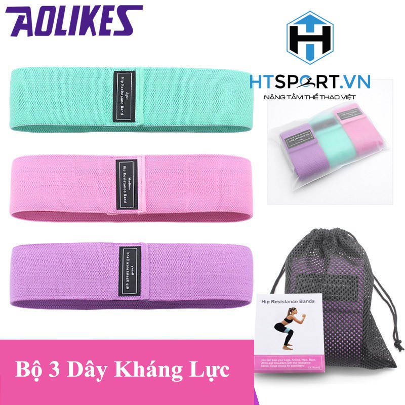 Dây Kháng Lực Tập Gym, Dây Mini Band Đàn Hồi Tập Chân Mông Tại Nhà Aolikes AL3604