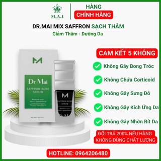 Serum giảm Mụn Dr Mai 6ml - Dr Mai Mixsaffron hỗ trợ giảm Thâm & Se Khít Lỗ Chân Lông [Dr Mai Luxury Ver 2022]