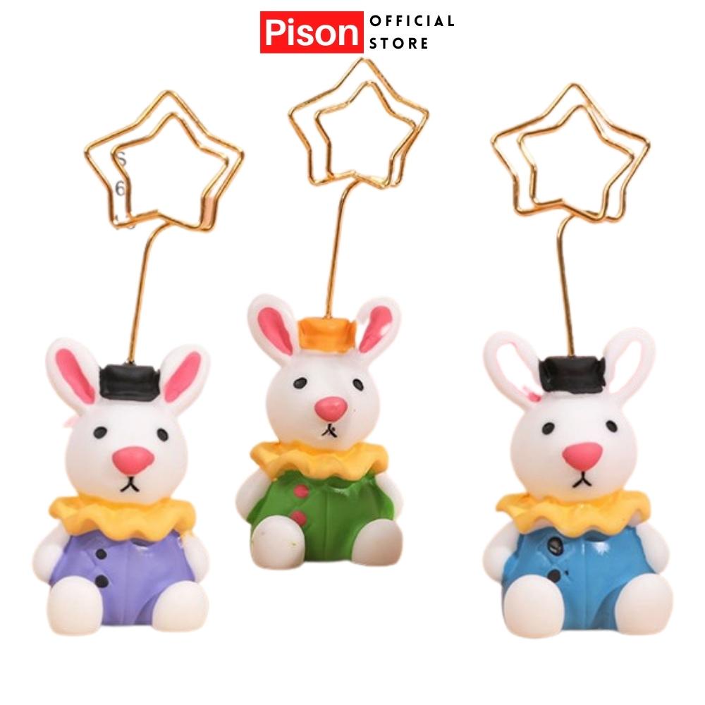 Giá đỡ Pison dùng để kẹp giấy ghi chú hình thỏ đáng yêu - PK035 - 1 cái