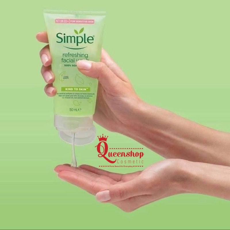 Sữa rửa mặt dạng gel Simple Kind To Skin Refreshing Facial Wash Gel