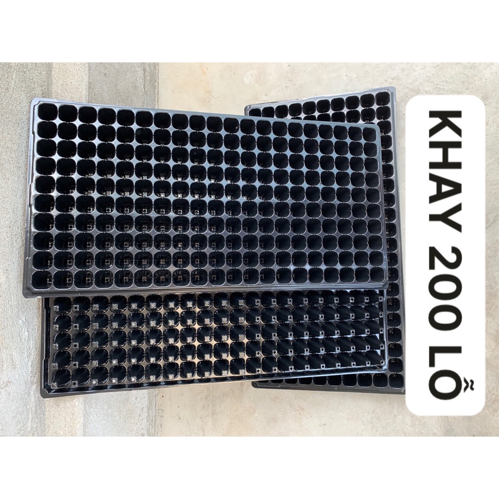 10 KHAY ƯƠM 200 LỖ NÔNG ( BẠT CHỐNG CỎ, LƯỚI CHỐNG NẮNG, DỊCH TRUYỀN CHO CÂY...)