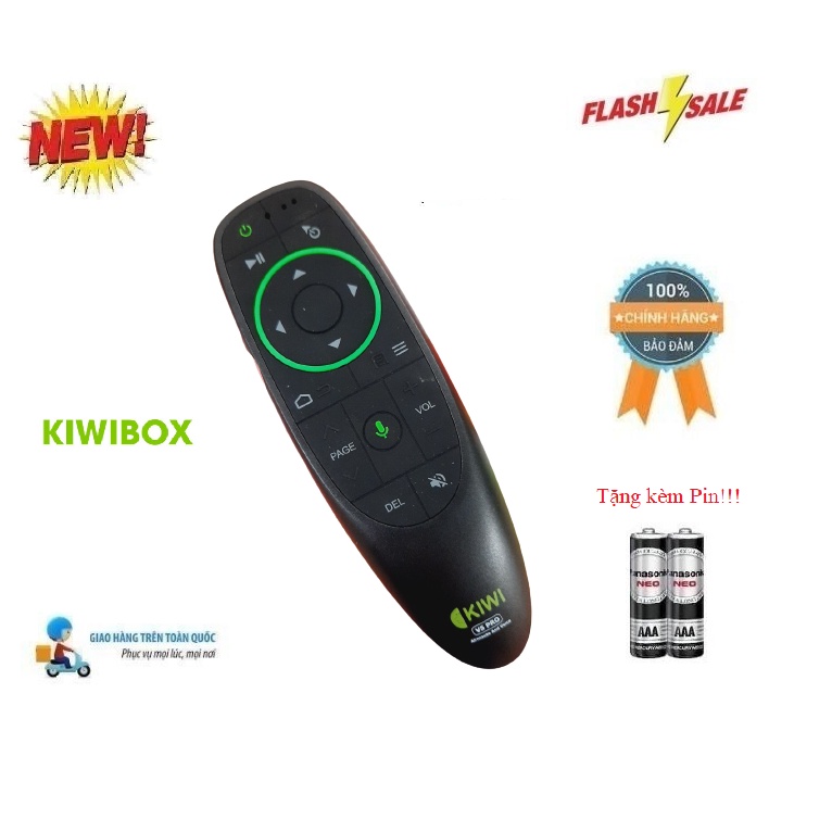 Remote Điều khiển chuột bay giọng nói Kiwi V5 PRO, tích hợp con quay hồi chuyển- Hàng chính hãng theo máy Fullbox