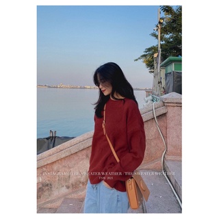 Áo len trơn basic cổ tròn 01