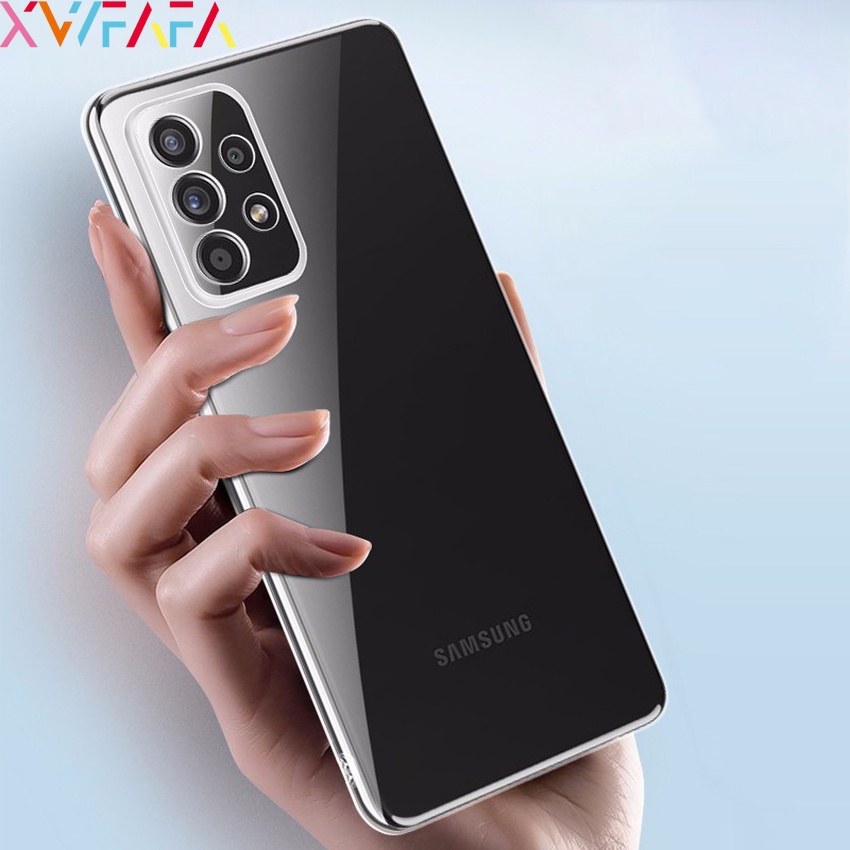 Ốp Điện Thoại TPU Dẻo Trong Suốt Siêu Mỏng Có Tấm Bảo Vệ Camera Cho Samsung A53 A52S A73 A13 M52 F42 5G