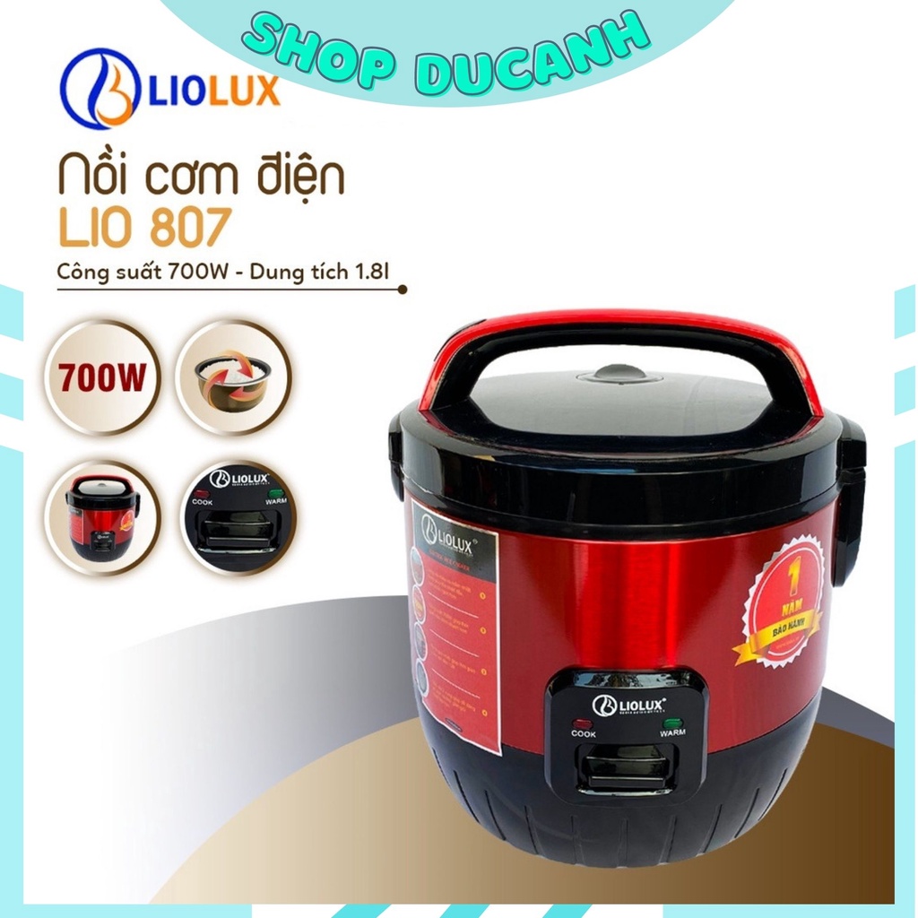 Nồi cơm điện Liolux LIO-807 dung tích 1.8L - Chống dính