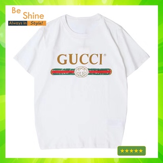 Áo thun logo gu ci unisex - áo phông cotton cổ tròn
