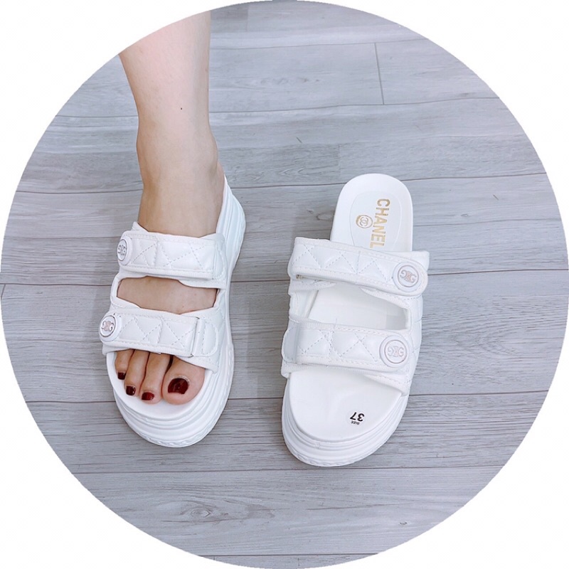 Dép nữ đế xuồng hai quai ngang chần chỉ XX hàng quảng châu siêu đẹp