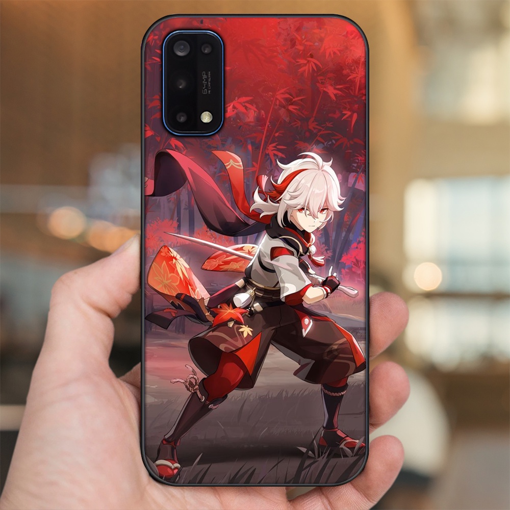 Ốp lưng Realme 7 Pro viền đen in hình Kazuha Genshin Impact