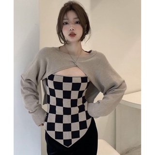 Áo kiểu croptop len cá tính