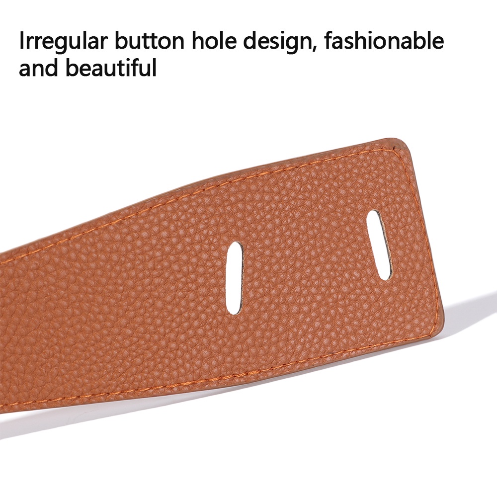 Thắt lưng da giả thiết kế đơn giản phong cách retro dễ phối đồ cho nữ nhiều màu tùy chọn