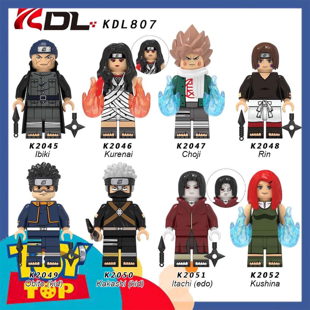 Lắp ráp mini ghép Naruto nhân vật Kakashi Obito kid , Itachi edo , ninja làng lá KDL 807