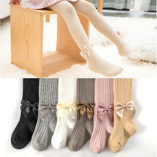 Quần tất len nơ cho bé gái - Freeship - Quần tất trẻ em chất cotton cao cấp siêu hot thu đông 2019