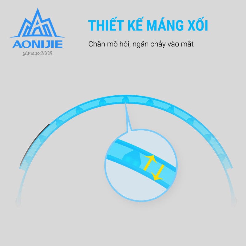 Băng Chặn Mồ Hôi Trán, Dây Chặn Mồ Hôi Aonijie E4088-Silicon Nhẹ, Giúp Mồ Hôi Chảy Qua Hai Bên Thái Dương