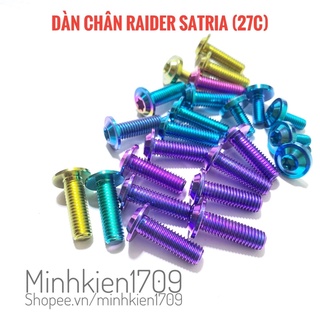 (GR5 XỊN) Combo ốc titan full dàn chân Raider Satria 150