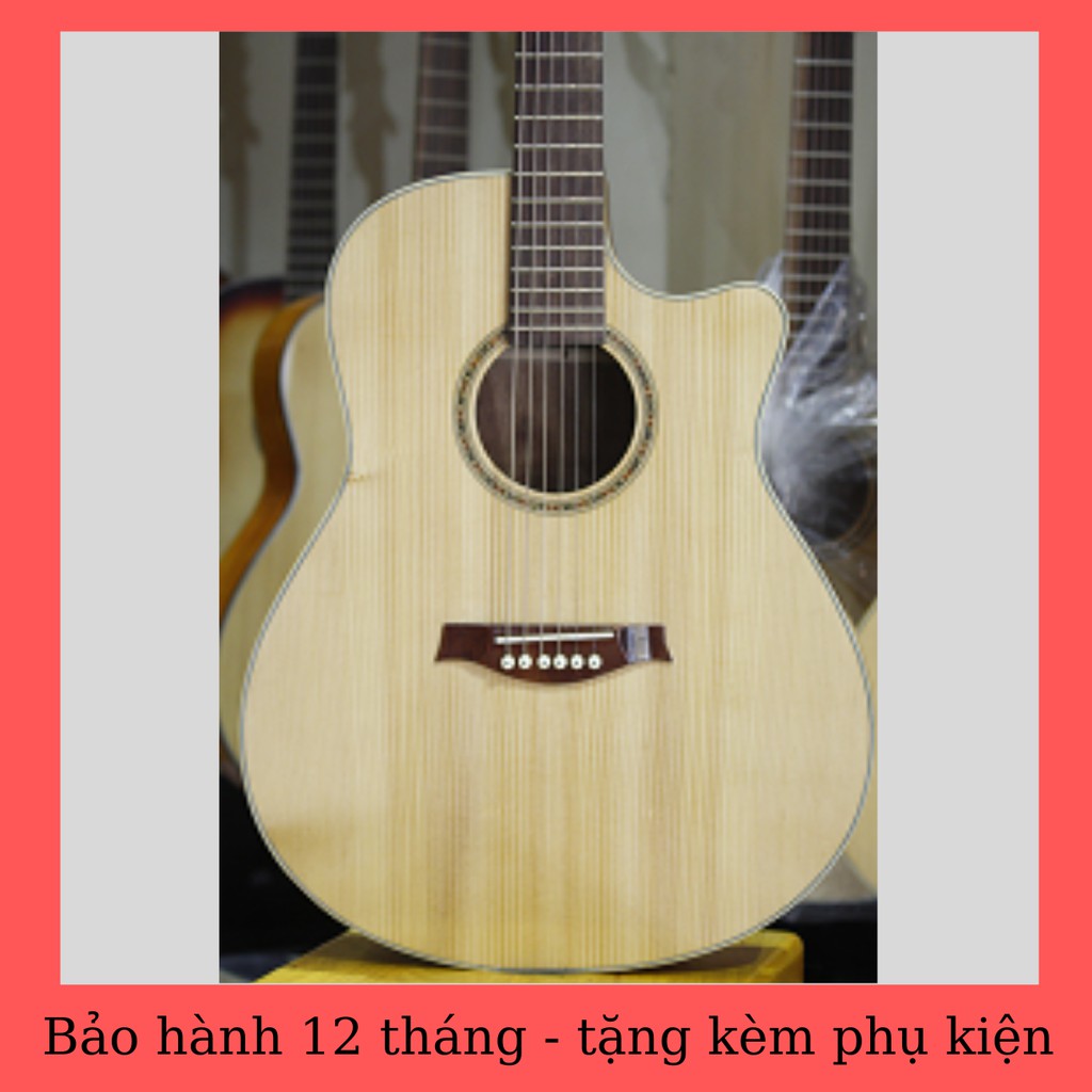 Guitar acoustic giảm giá sốc, bảo hành 12 tháng kèm phụ kiện