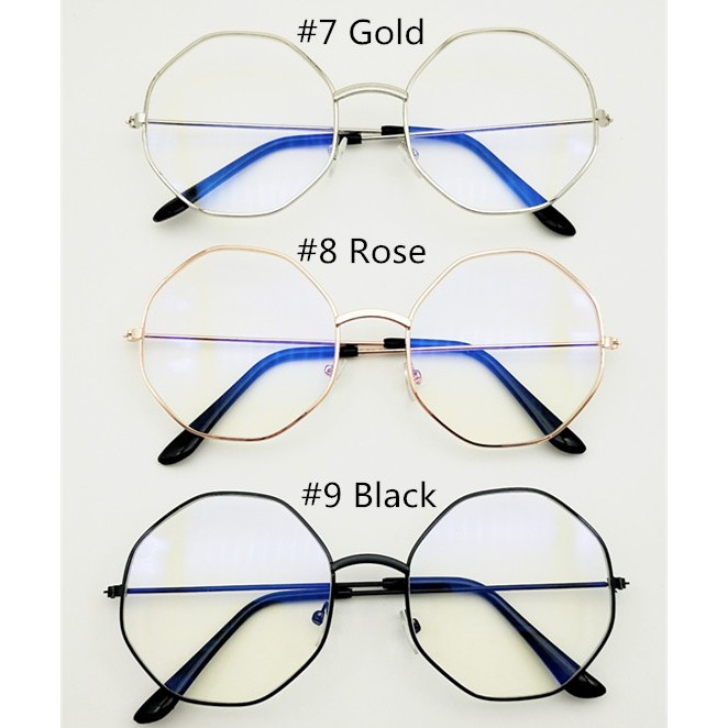 Mắt Kính Gọng Tròn Trong Suốt Phong Cách Retro