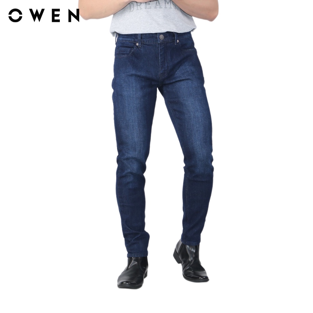 Quần jean Nam Owen Slim Fit Xanh vừa - QJSL23948
