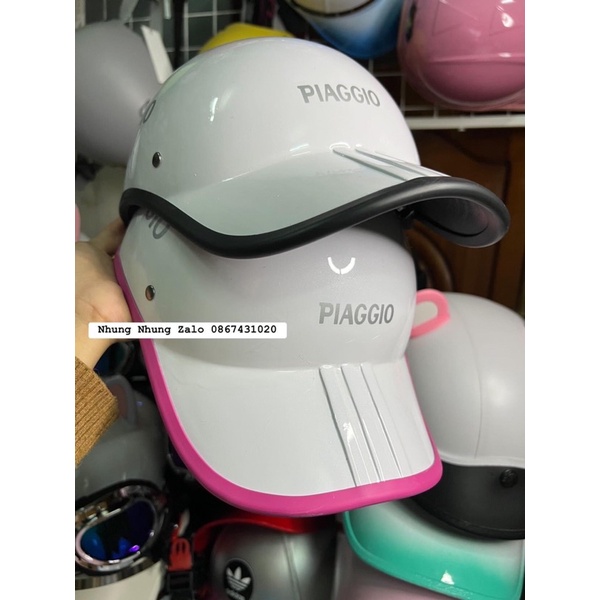 Nón bảo hiểm kết piago quốc dân nhiều mẫu sắc, mũ bảo hiểm lưỡi trai Piago