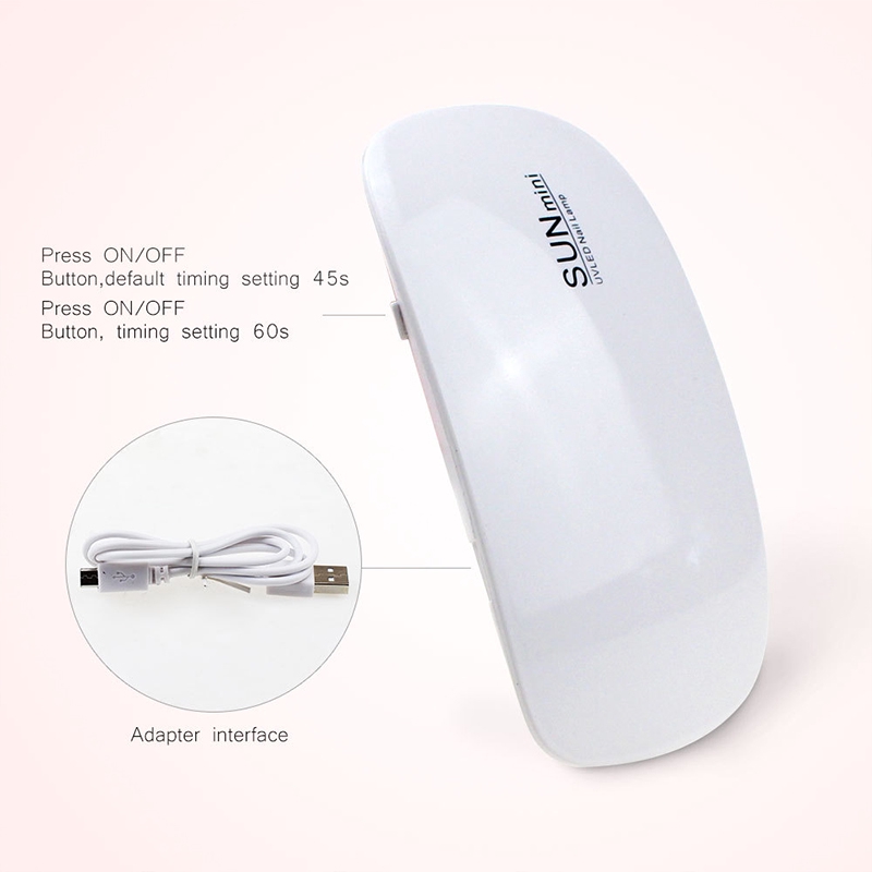 [Hàng mới về] Đèn Chiếu Tia Cực Tím Hong Khô Sơn Móng Tay Có Cổng Sạc Usb Sunmini2-6W