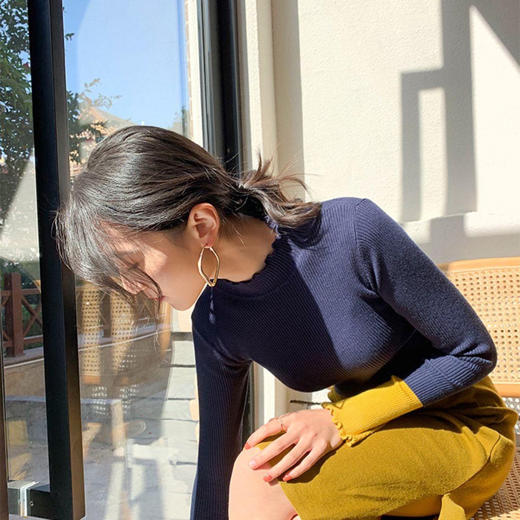 Khuyên Tai Vòng Lớn MXMUSTY|Khuyên Tai Hình Học Phong Cách Punk Hàn Quốc Quyến Rũ Cho Nữ