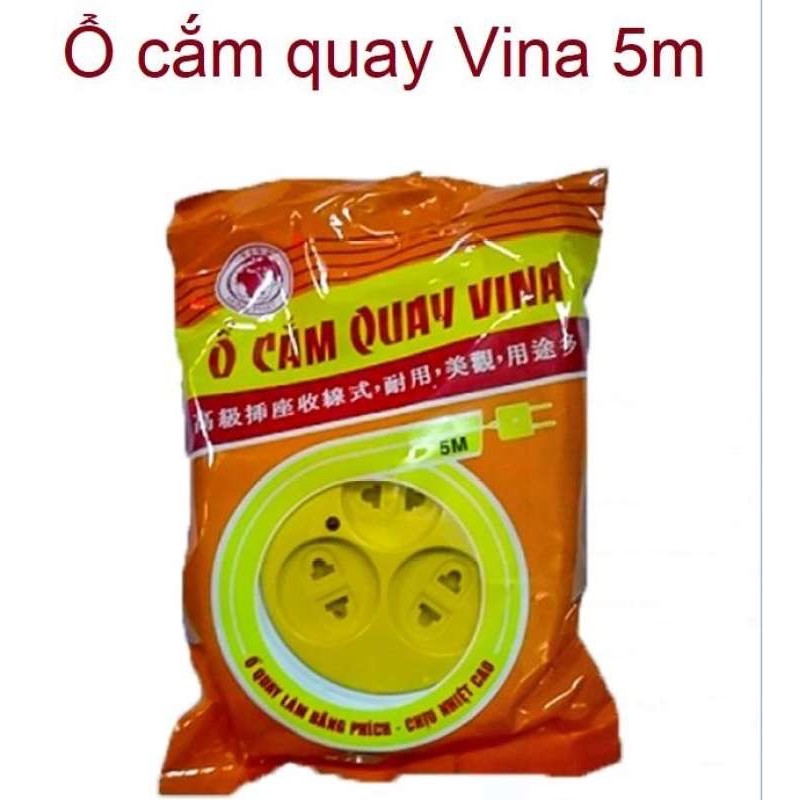 Ổ cắm điện quay chịu nhiệt VINA (dây 5m - 8m - 10m)