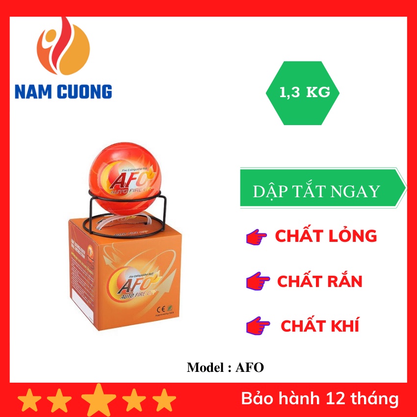 Bóng chữa cháy tự động AFO (date mới 2022, nhập chính hãng), trọng lượng 1,3kg, dập lửa tự động, đạt hiệu quả cao