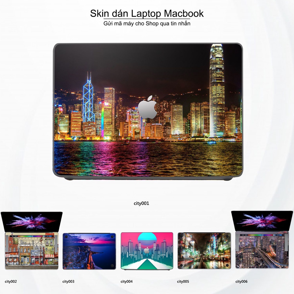 Skin dán Macbook mẫu thành phố (đã cắt sẵn, inbox mã máy cho shop)