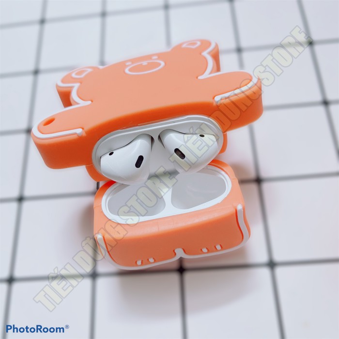 Vỏ Ốp Case Bảo Vệ Tai Nghe Không Dây Hình Gấu Dành Cho Airpods 1/ Airpods 2/ I11/ i12/Airpods Pro/ Airpods 3