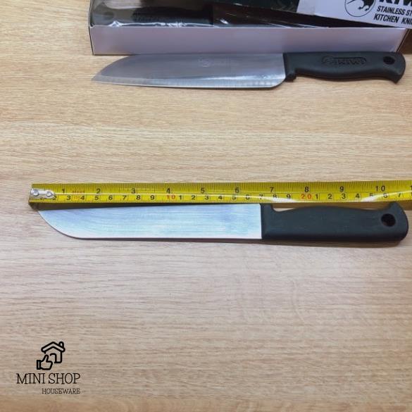 Dao Kinwi Stainless Steel Kitchen Knife Cán Nhựa Đen Dài 27cm - No.477