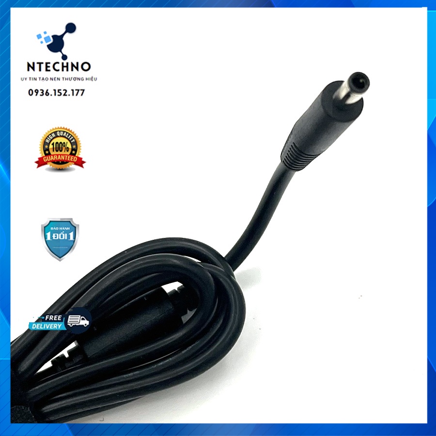 Sạc Zin Laptop Dell 19.5V 3.34A 65W Chân kim to/Chân kim nhỏ dành cho laptop Dell -Tặng kèm dây nguồn- Bảo hành 12 Tháng