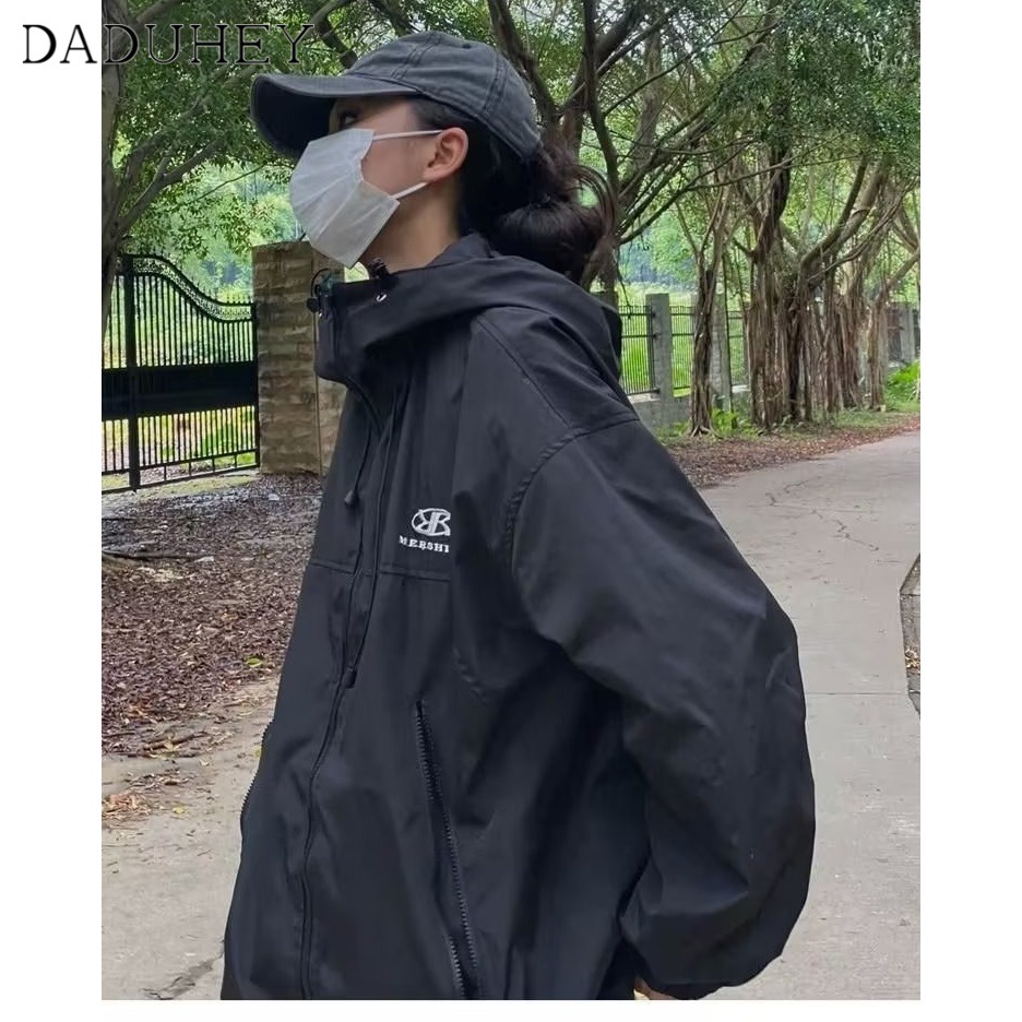 DaDuHey American Style Loose Outdoor All-Matching Hooded Jacket Men's and Women's Autumn Fashion Brand Ins Casual Couple Jacket Jacket
