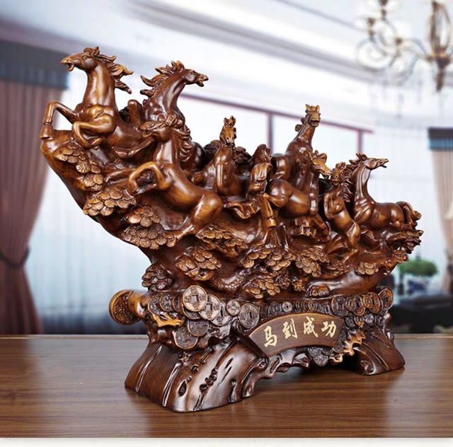 Tượng Gỗ Mã Đáo Thành Công Kích Thước 50*15*30cm Nặng 4,5kg | BigBuy360 - bigbuy360.vn