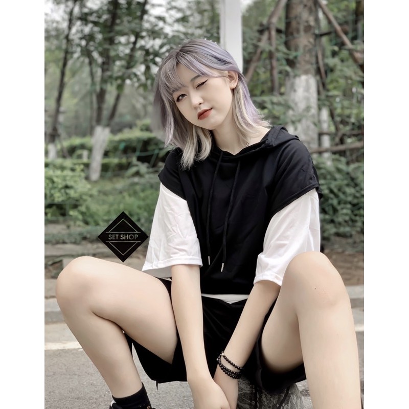 Áo hoodie phối layer 2 lớp | BigBuy360 - bigbuy360.vn